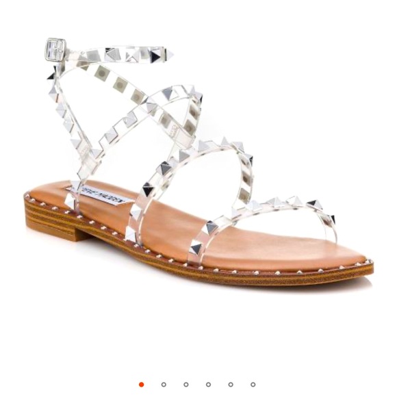 STEVE MADDEN CLEAR TRAVEL SANDAL SIZE 8 - Picture 1 of 8